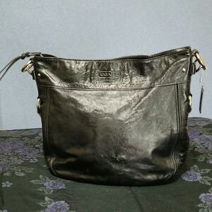 Coach vintage Zoe black leather hobo shoulder bag